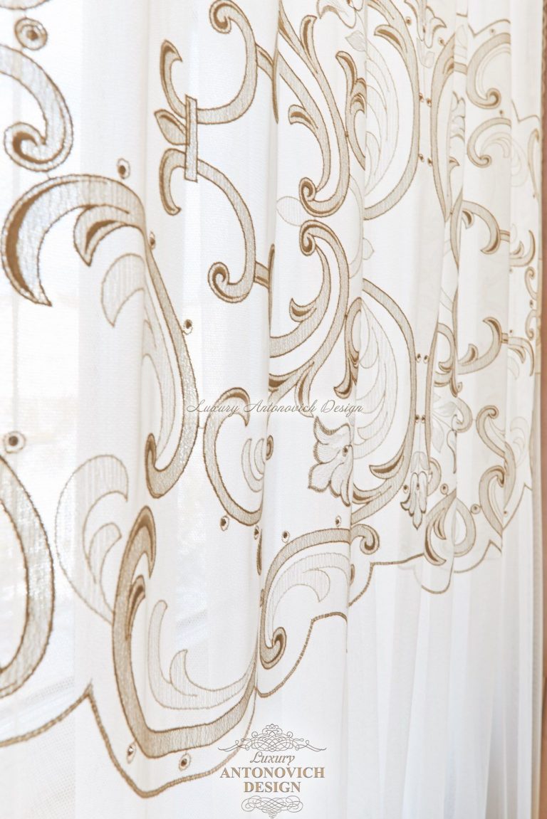 Вишукані штори в класичному стилі, котедж будинок Астана