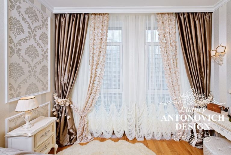 Красивые Шелковые шторы для спальни