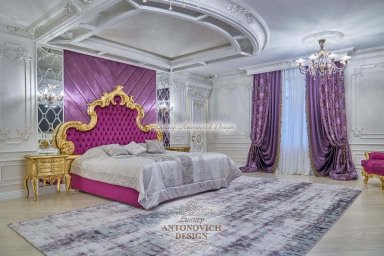 Розкішні штори в класичному стилі, сходи, будинок Астана