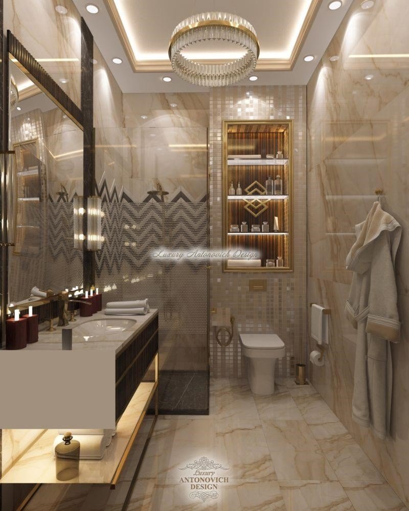 Дизайн ванной комнаты плитка в интерьере