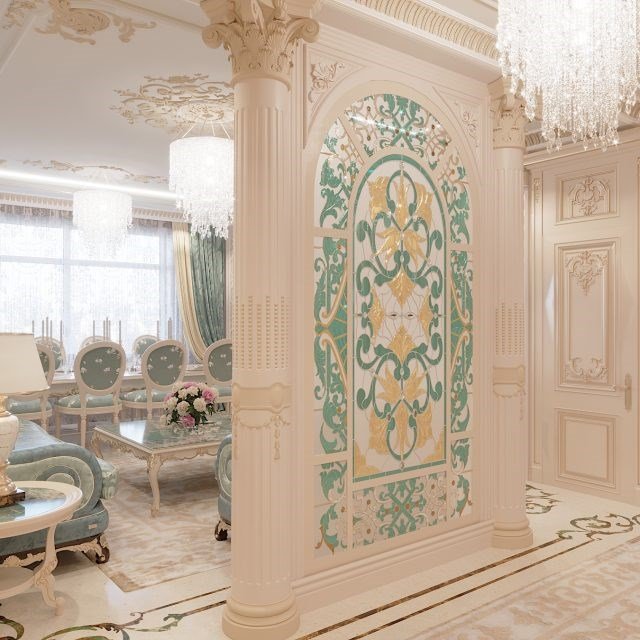 Дизайн вітальні з вітражем в ЖК «Park Avenue», Київ превью