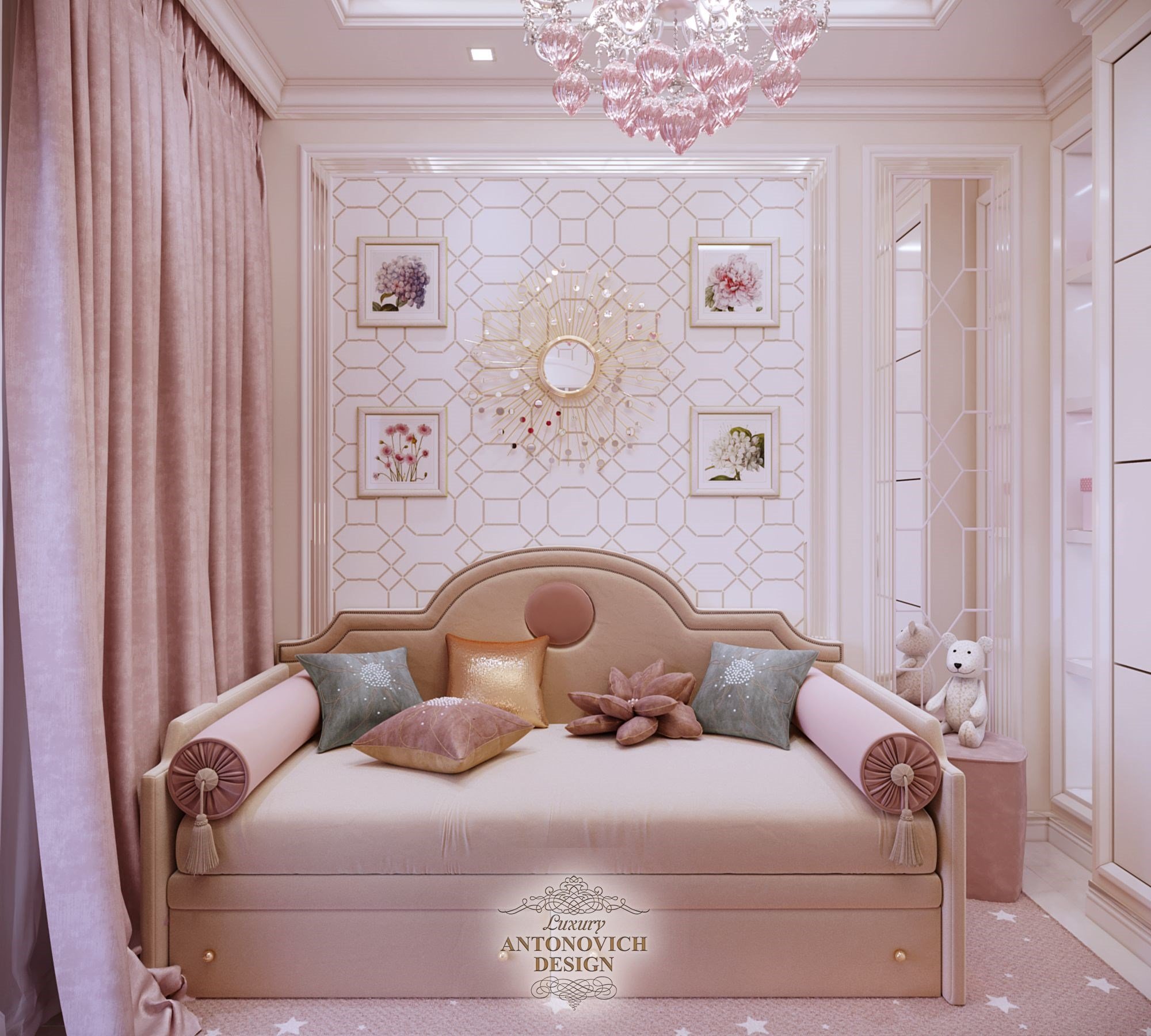 Дизайн комнаты для девочки Luxury ANTONOVICH DESIGN