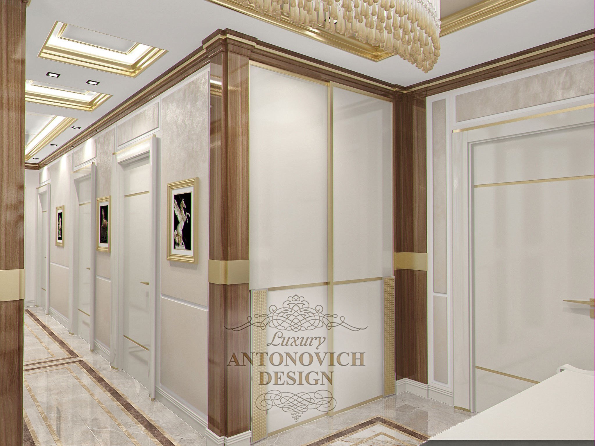 Проект зоны отдых в современной гостиной от студии элитных интерьеров Luxury ANTONOVICH DESIGN