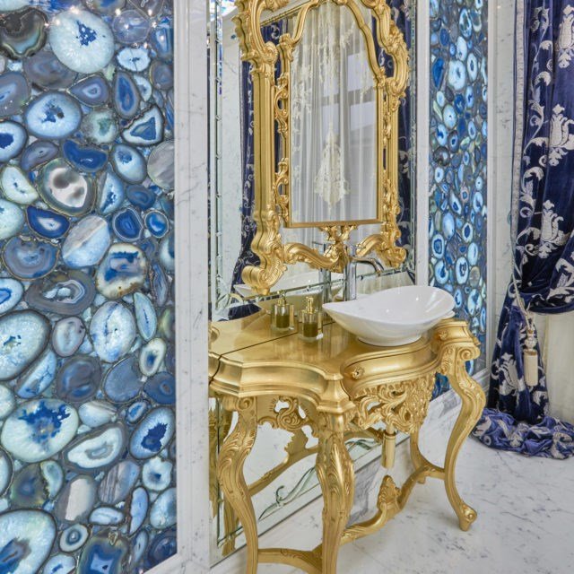 Дизайн ванной комнаты с агатами, Украина превью