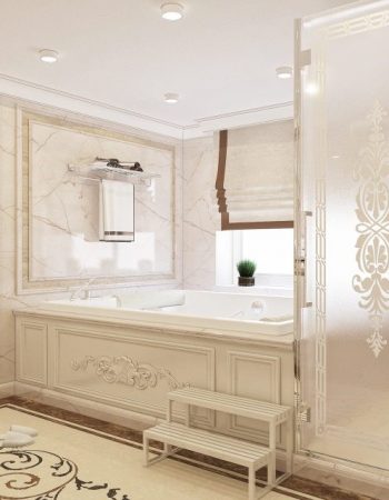 Дизайн ванной комнаты в классическом стиле, ЖК «Taryan Towers», Киев превью