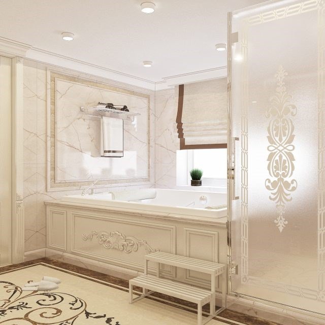 Дизайн ванной комнаты в классическом стиле, ЖК «Taryan Towers», Киев превью