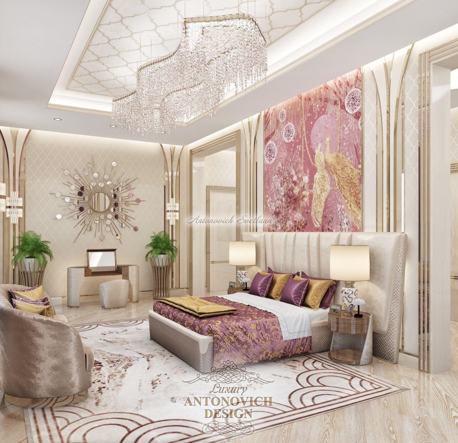 Сучасні меблі в спальні Luxury ANTONOVICH DESIGN