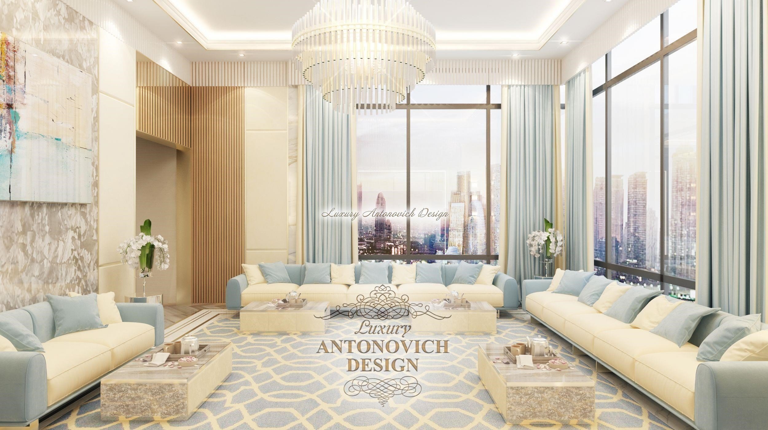 Современный дизайн спальни от Luxury ANTONOVICH DESIGN
