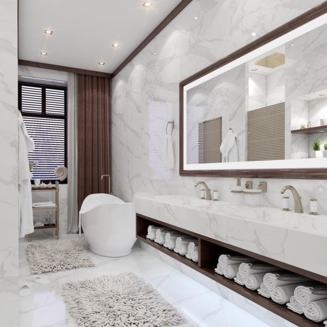 Проект белой ванной в ЖК «Comfort City», Днепр превью