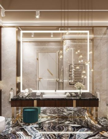 Современный дизайн-проект ванной комнаты в ЖК «Ривьера», Киев превью