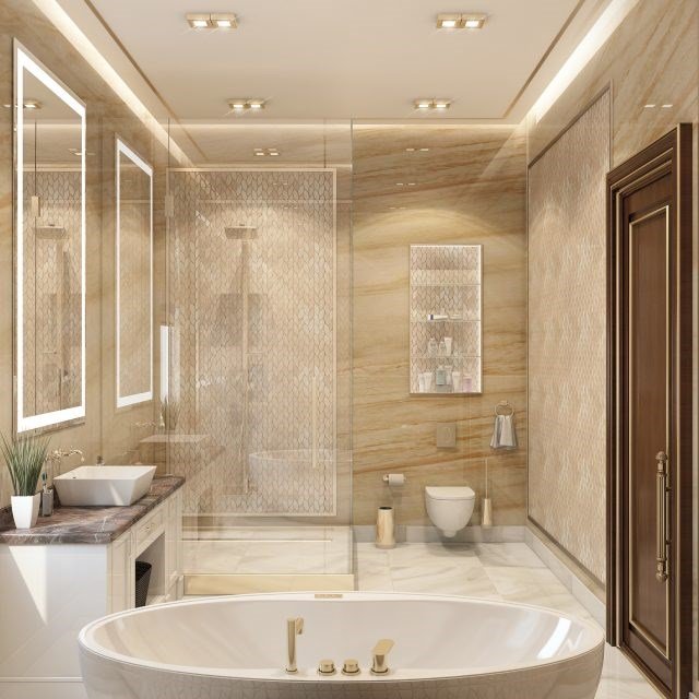 Стильна ванна кімната в ЖК «ObolonSky», Київ превью