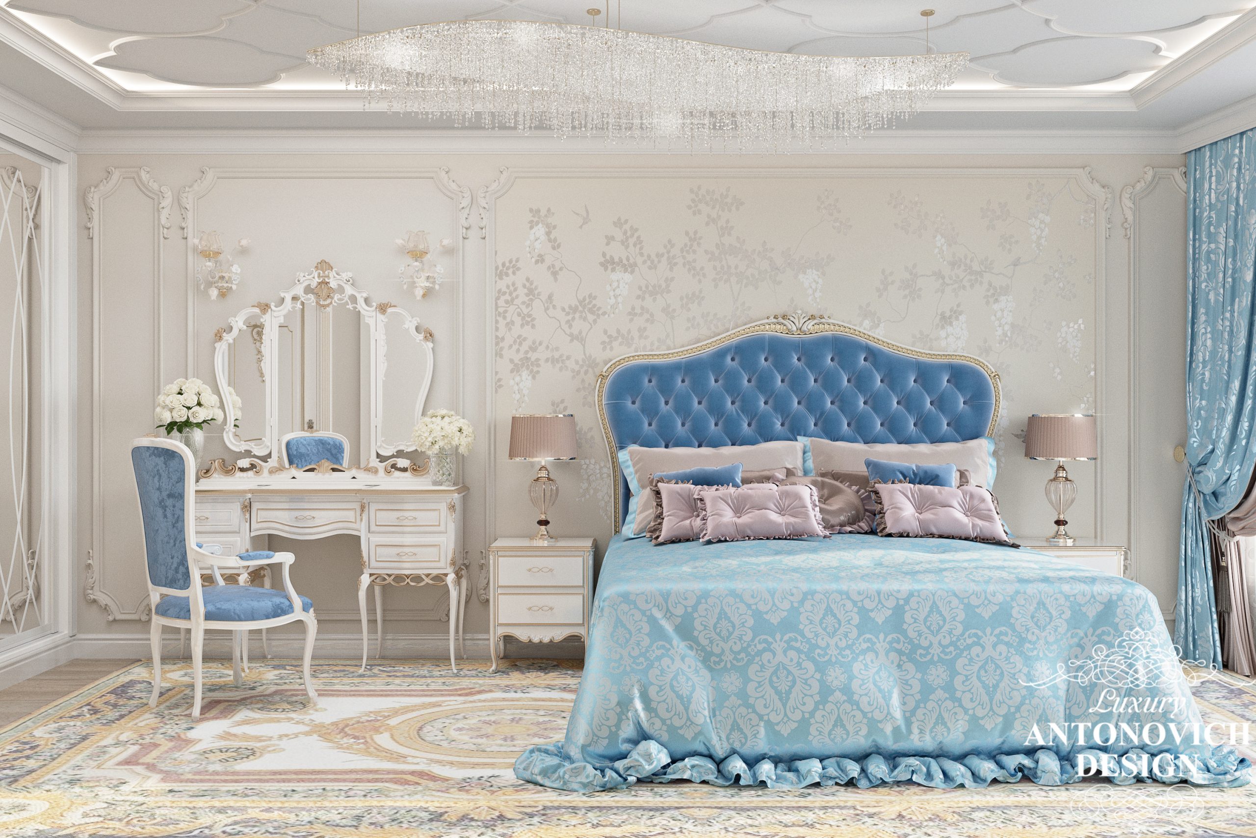 дизайн спальни классический стиль