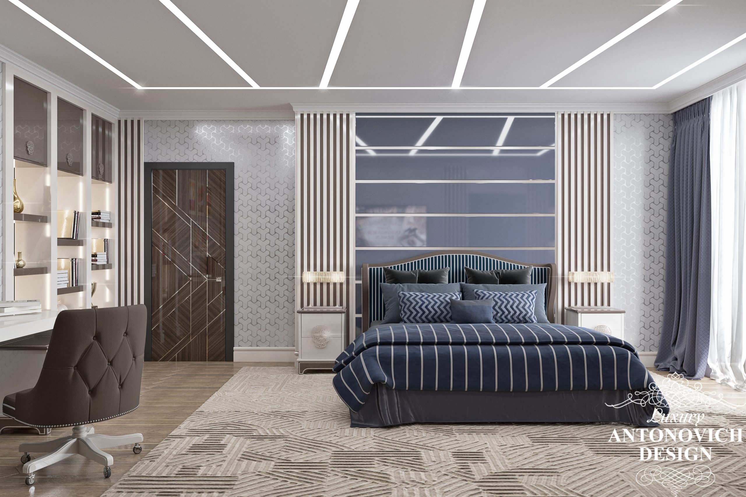 Современная функциональная подсветка в дизайне спальни