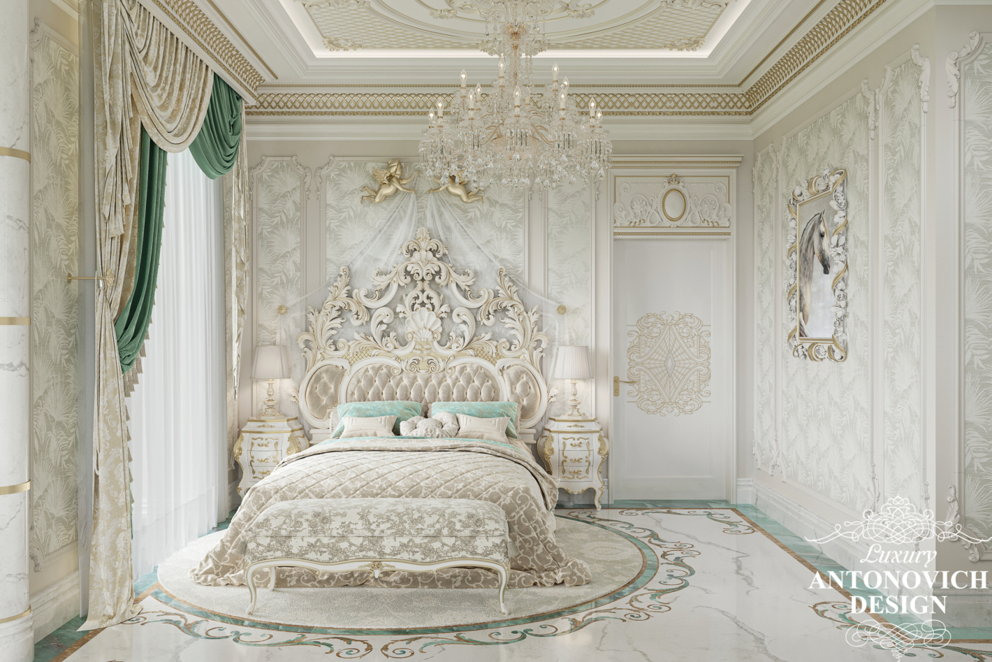 Дизайн премиум-класса от лучших дизайн студий Украины. Интерьер мастер-спальни в классическом стиле.