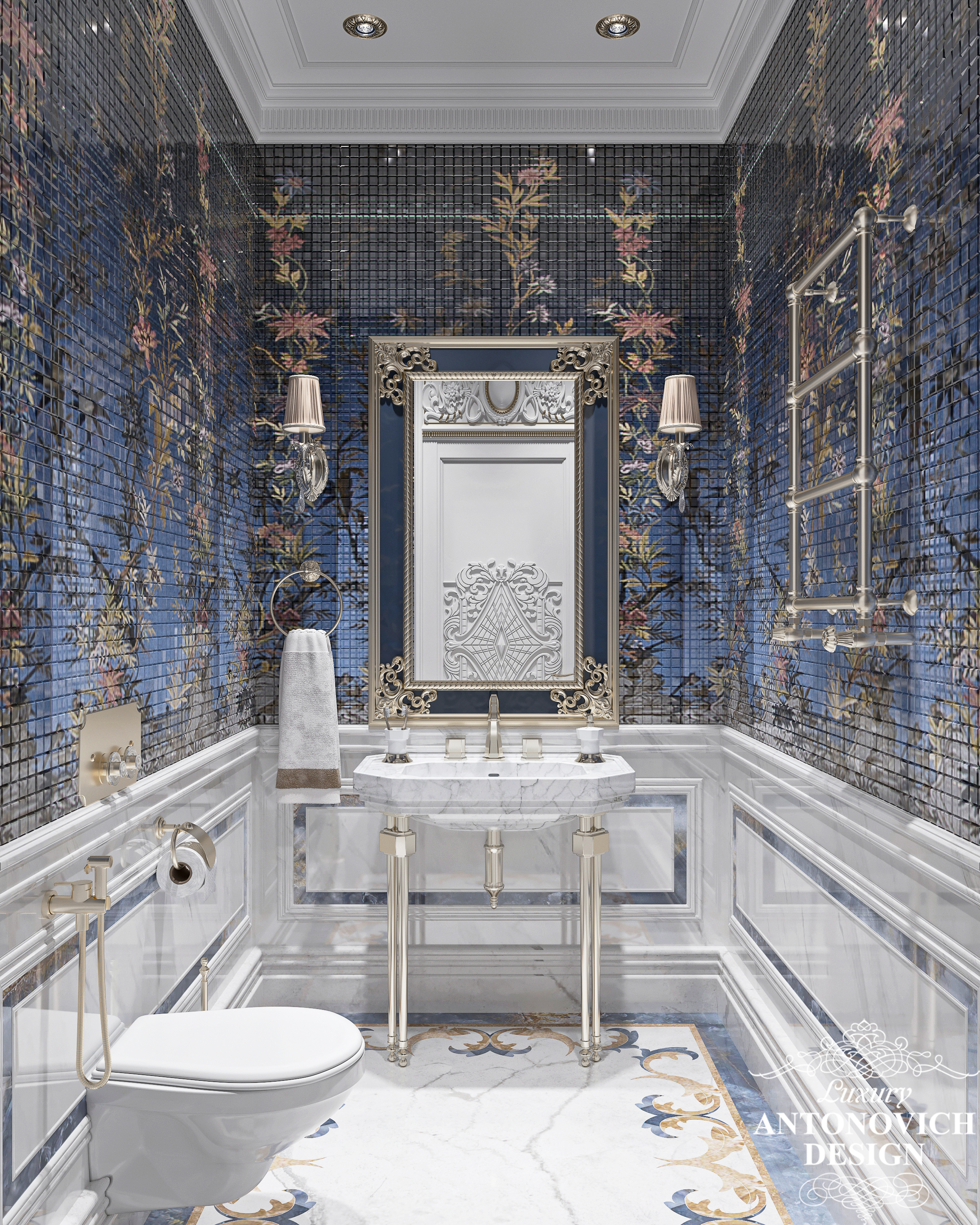 Дизайн ванной комнаты с мозаикой. Советы по выбору материала и возможности применения