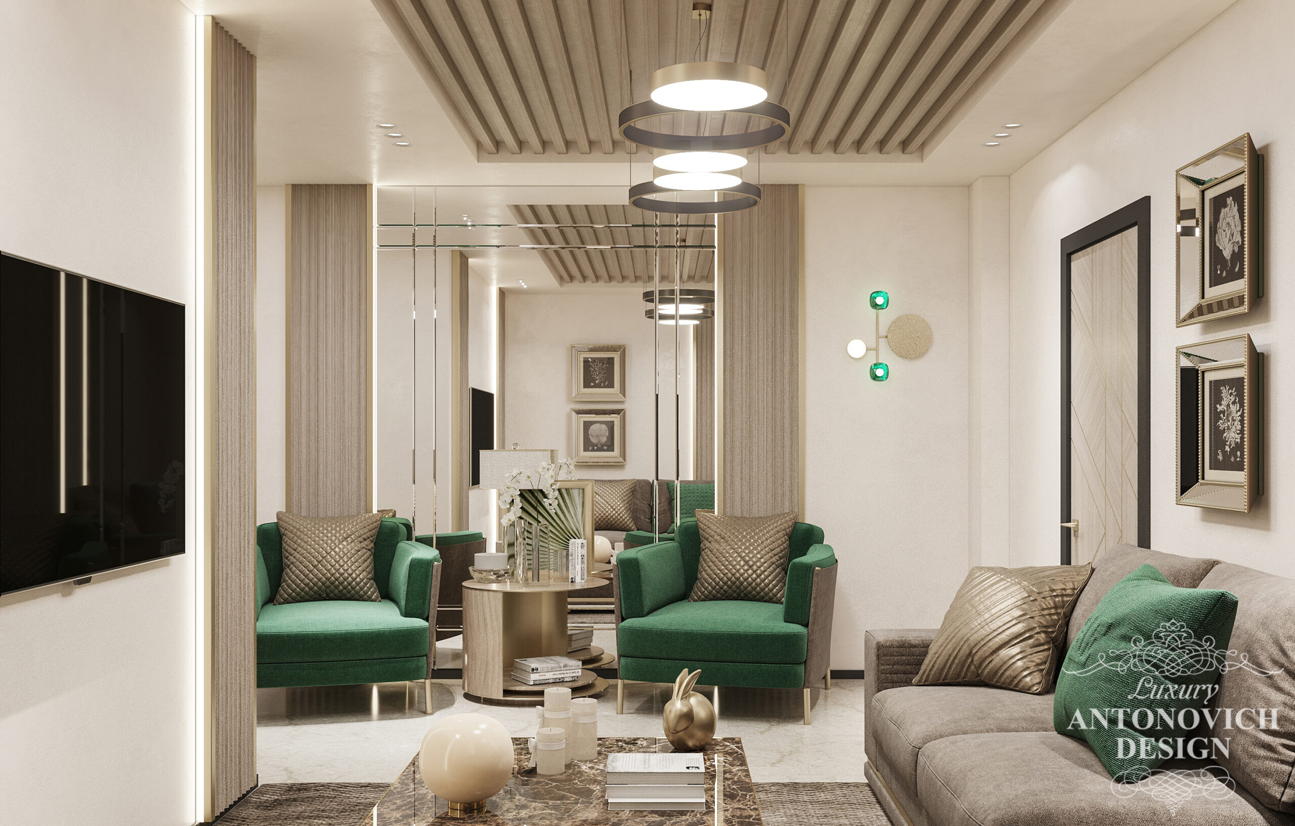 Яркие акценты в дизайне комнаты отдыха. светлые шпонированные панели в интерьере частного дома