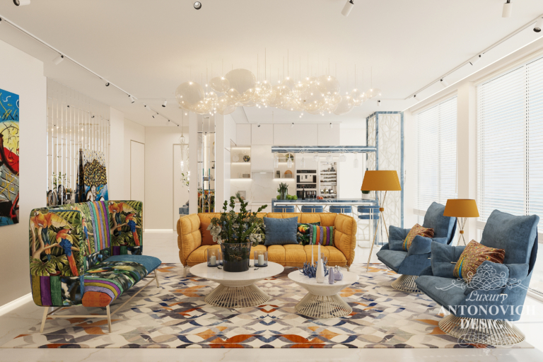 Дизайн квартири з яскравими акцентами в середземноморському стилі. дизайн квартири в Іспанії