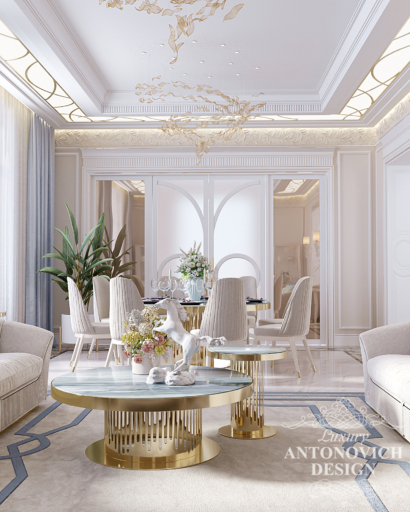 Класичний стиль в інтер'єрі вітальні від студії дизайну інтер'єрів Antonovich Design Ukraine